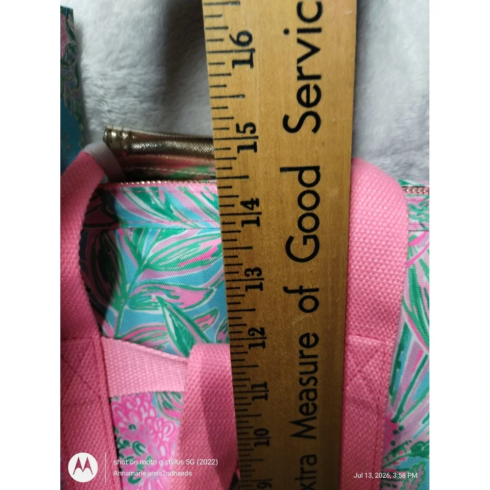 Lilly Pulitzer Coming In Hot Backpack Cooler Insulated Floral Bag Pink Green NEW